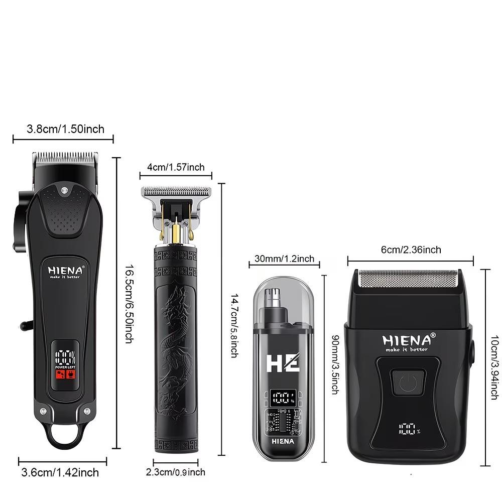 electric hair clipper adopts a cordless design, equipped with stainless steel sharp blade and silent motor, supports oil head and gradient styling, and can also shave beard and body hair. It provides a limit comb and adjustable blade suitable for home use