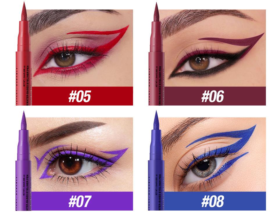 LANGMANNI 12-Piece Multi-Pack Liquid Eyeliner Pen Set, Waterproof, Long-Lasting, Smudge-Proof Ultra-Pigmented Matte Quick-Dry Colorful Eyeliner for Daily & Creative Eye Makeup Cosmetic Gift Set, 12-Piece Set