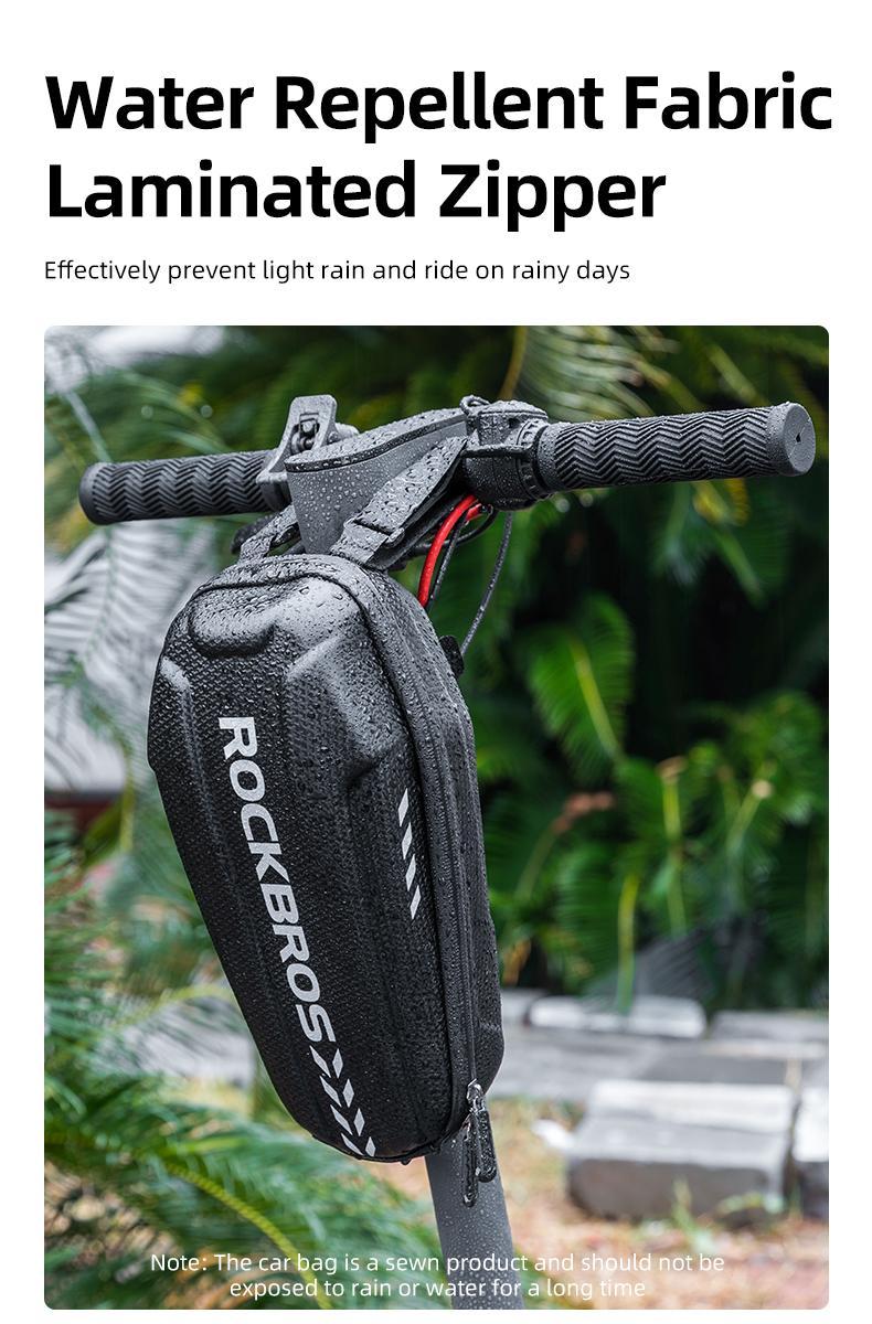 ROCKBROS Scooter Storage Bag Scooter Front Hanging Bag Waterproof Scooter handlebar Bag Folding Bike EVA Hard Shell Scooter Frame Bag
