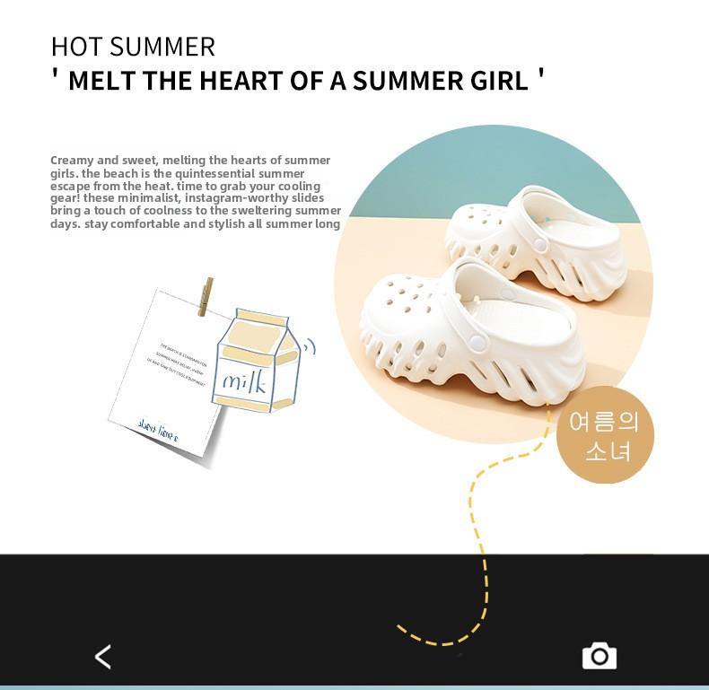 2 in 1 EVA Clogs for Women, Non-Slip Platform Garden Shoes, Breathable Closed Toe Beach Sandals, Casual Indoor Outdoor Slides