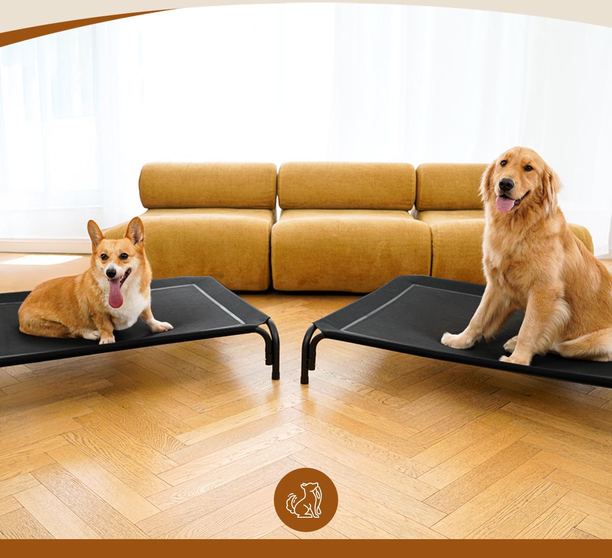 【TikTokShopSpringGlowUp】 VALUXE Elevated Dog Bed for Large Dogs, Cooling Pet Cot with Breathable Mesh & Durable Frame, Easy to Clean Raised Pet Mats for Indoor & Outdoor Home