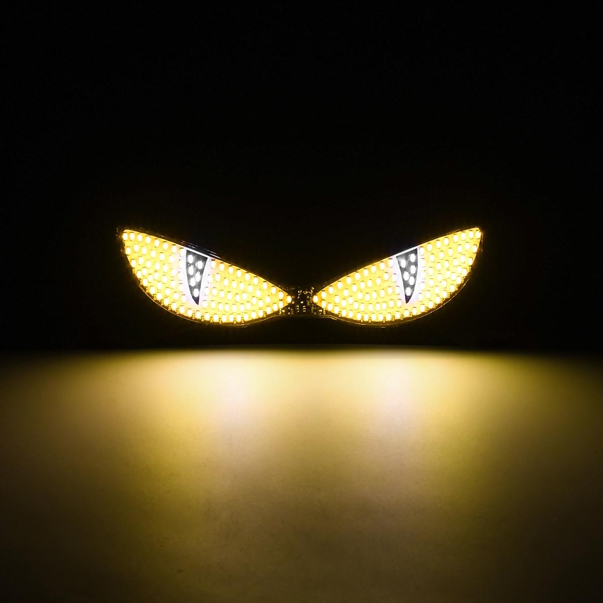 LED Motorcycle Headlight Devil Eye Cat Eye Dynamic Tail Light Car Tail Decorative Lamp Strobe Eagle Eye Lamp Motorcycle Led Lights Exterior Accessories