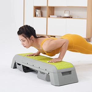 leikefitness Multifunctional Aerobic Deck with Cord Workout Platform Adjustable Dumbbell Bench Weight Bench Professional Fitness Equipment