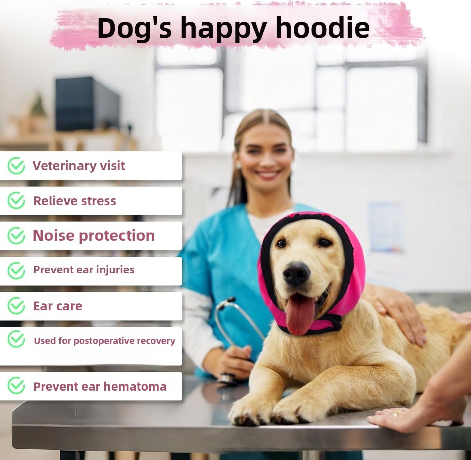 Thickened and oversized dog earmuffs for swimming, noise-reducing calming hat, warm hoodie 0kg with noise-reducing earmuffs available