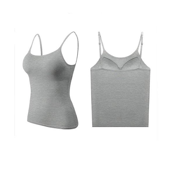 3 Pcs Pack Women's Camisole Tank Tops With Built-in Bra, Seamless Design, Adjustable Straps, Layering Basics, Suitable For Spring, Autumn & Summer Outerwear Solid Colors, Layering & Outerweart Fit Style Clothes Essential Smooth Pieces Light