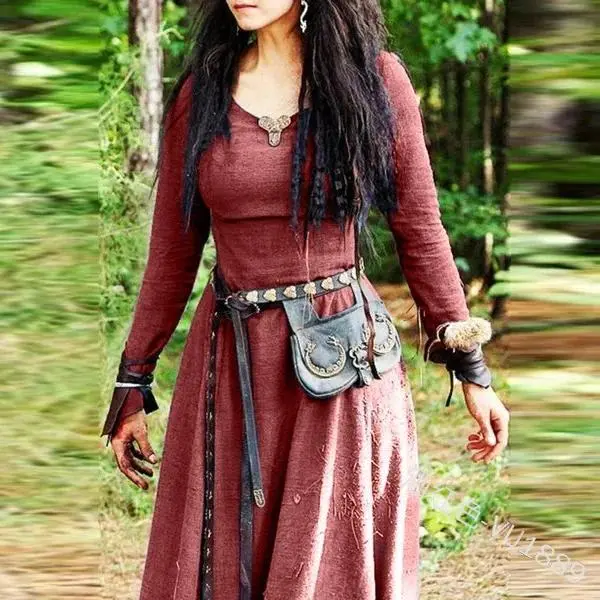 Viking Ranger Elven Women's Celtic Viking Halloween Carnival Masquerade Performance Halloween LARP Adults' Dress All Seasons