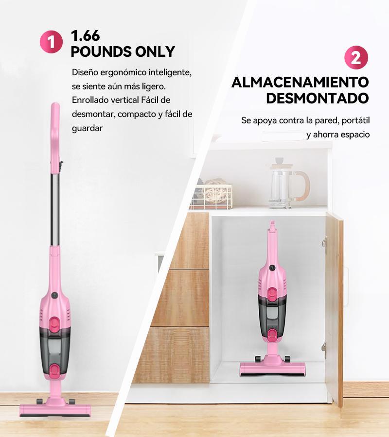 [Promoción] INSE R6X Aspiradora Escoba con Cable 600W 15KPa, Ultraligera sin Bolsa, 3 en 1 de Mano para Hogar, Alfombra, Suelo Duro, Pelo de Mascotas y Coche