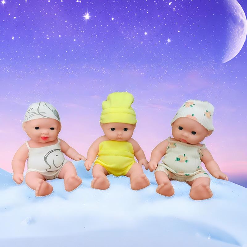 5-Inch PVC Plush Doll, Early Education Toy for Kids, Soft Rubber Doll, Birthday and New Year Gift for Little Girls