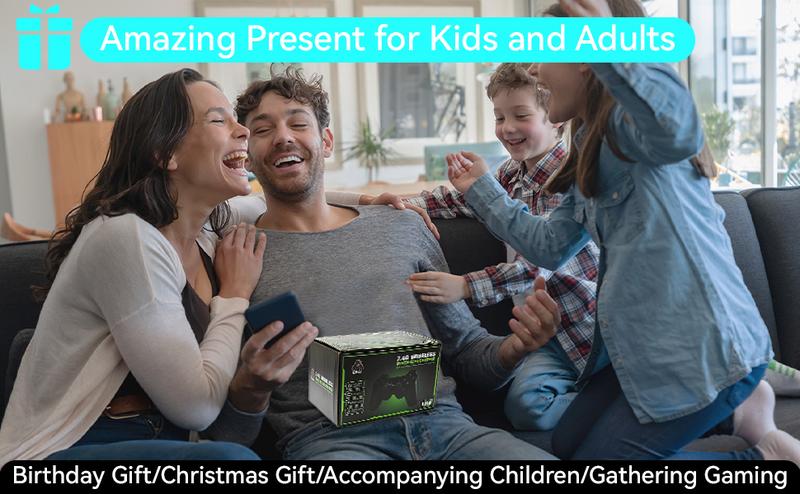 Retro Gaming Console with Dual Controllers, 20,000+ Games, 9 Emulators Built-in, 4K HDMI Output, Plug and Play Video Game Stick, Perfect for TV (64GB) Wireless Usb