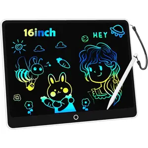 16 Inch LCD Writing Tablet Doodle Board for Kids, Colorful Drawing Pad Travel Essential for Ages 3-8