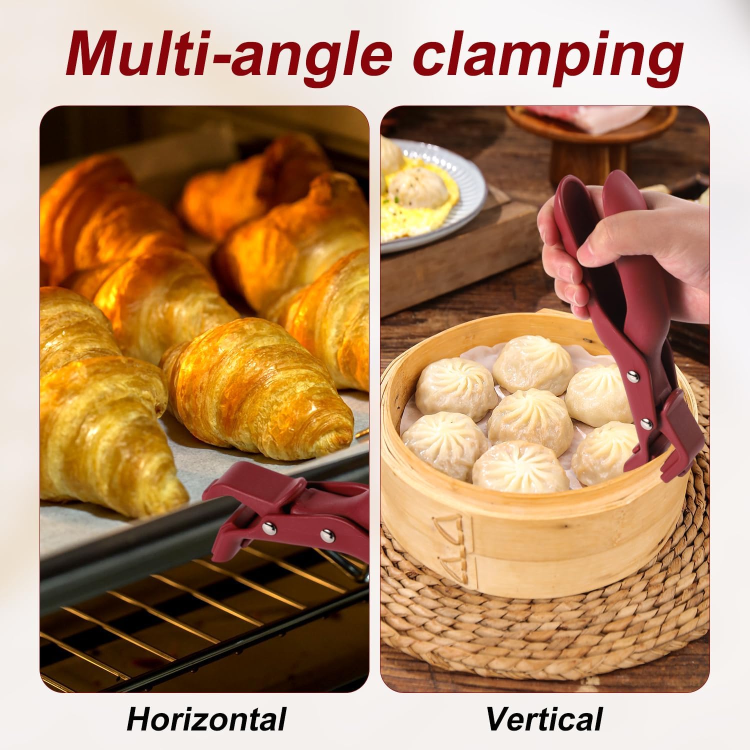 Hot Plate Gripper, Multi-Functional Anti-Scalding Tool, Kitchen Tongs Clips, Cooking Silicone Anti-Slip Anti-Scalding Plate Clips, Suitable for Bowls, Plates, Frying Pans, Can Be Used As Stand, Clip, Pliers, Kitchen Utensil, Kitchen Gadget