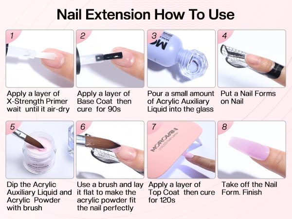 Morovan Acrylic Nail Blossom Kit with Everything: Blossom Series Nail Kit Set Professional Acrylic with Everything Nail Charms for Beginners Acrylic Nail Set Full Acrylic Nail Supplies