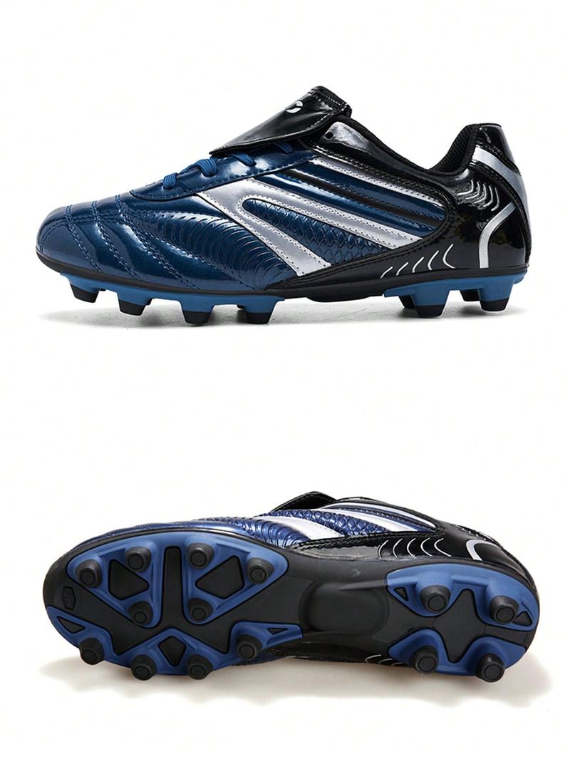 Unisex Football Shoes, Suitable For Gym Fashionable Sparkling Teenage Soccer Cleats, Non-Slip, Low-Top, Ronaldo Training Shoes For Grass Sports Classic Leather Turf Soccer Shoes soccer  boots