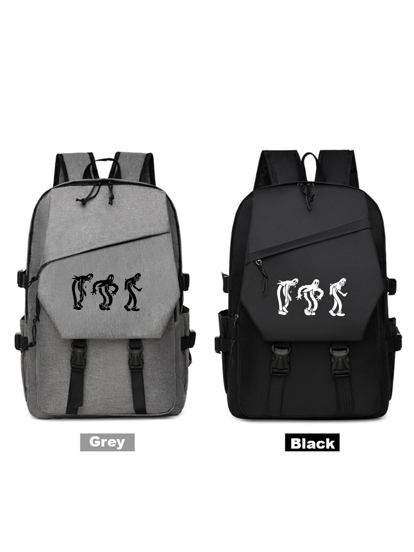 Ghost Dancing Print Backpack for Men, Large Capacity Waterproof Laptop Bag, Casual Travel Backpack, Stylish and Functional