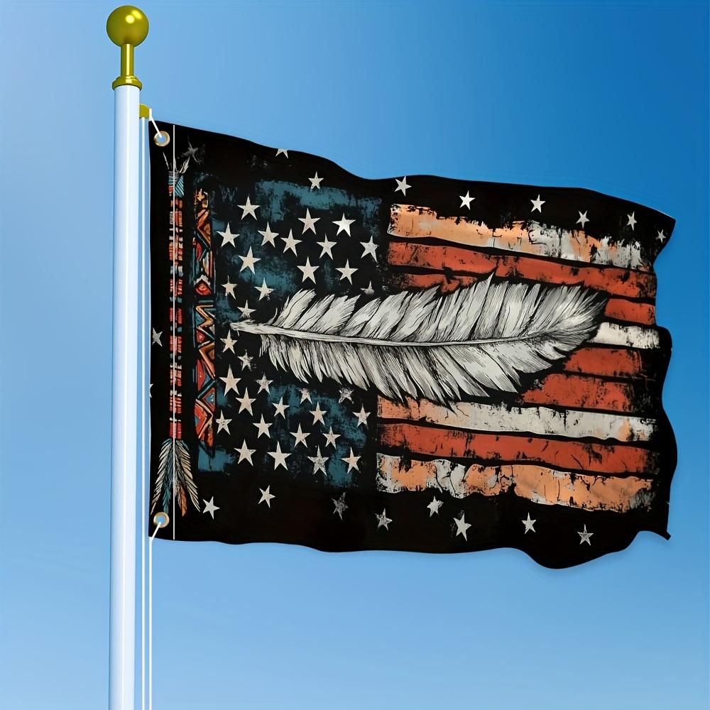 1pc, Modern Art Flag, Local American Tribal Pattern, 100% Polyester, Design for Outdoor Events, Parades, Competitions And Home Decor