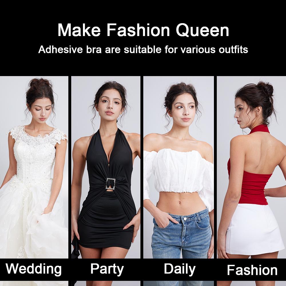 Minikit Adhesive V-bra, Invisible push up sticky braWomenswear wireless bras for women Comfort BasicMinimalist Skin Vneck straplessbra wireless bras for women Outdoorfun