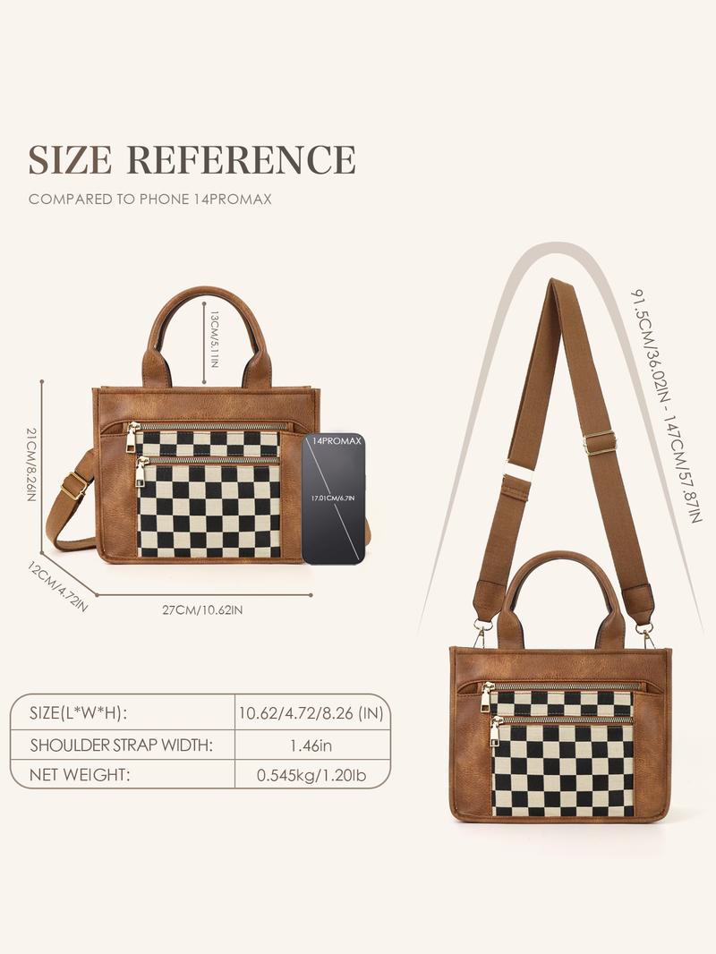 Women's Tote Bag, Fashionable Shoulder Bag for Daily Used, Casual Trendy Versatile High-quality Daily Commuting Bag, Girl Fashionable Bag, PU Tote Satchel