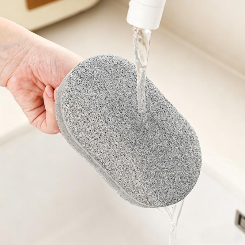 Multi-Functional Kitchen Cleaning Brush with Handle, Sponge Scrubber for Bathroom Sink, Stove Top, Bathtub, Home Cleaning Tools