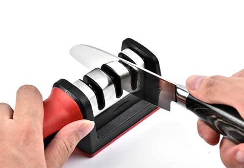 （black）Knife Sharpener - 3 Stage Knife Sharpening Tool