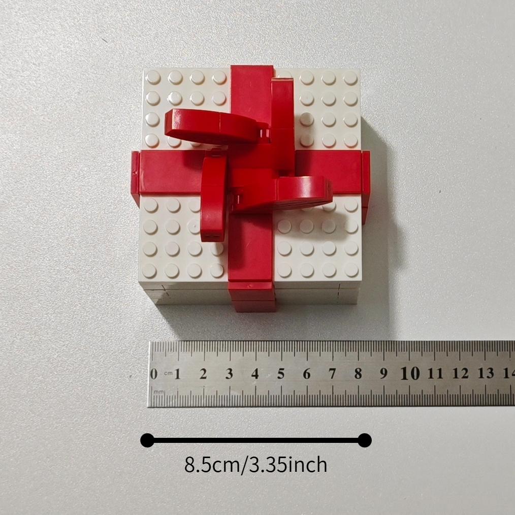 131-Piece Deluxe Gift Box Building Blocks Set, DIY Puzzle Toy, Abs Plastic, Includes Manual, Perfect for Home Decor & Gifts