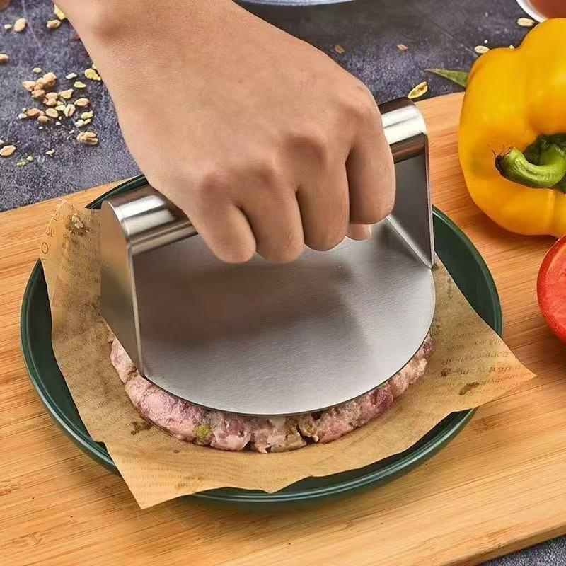 Stainless Steel Meat Presser Burger Mold Kitchen Tool, Beef Patty Press Board, 1pcs Stainless Steel Food Grade Safe Material