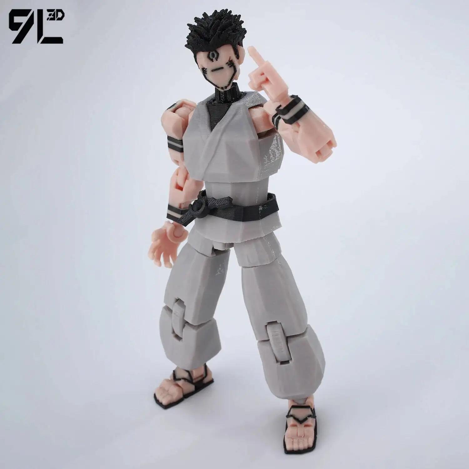 5.5 Inches 9L3D Printed Grey Articulated Action Figure Model Dummy13 T13, Artist-Friendly Collectible Anime Figure, Toy Photography Prop, Easter Gift, Stress-Relief Decoration
