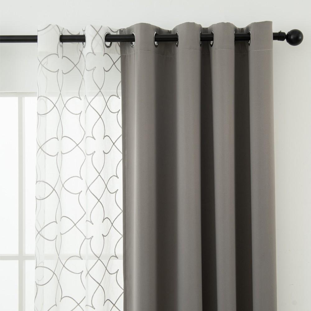 Upgrade Your Room! ✨ Stylish SUN-BLOCKING Curtains w/ Embroidery - Set of 4! Embroidered Curtains Home Decoration Curtain #RoomMakeover #InteriorDesign #BedroomDecor