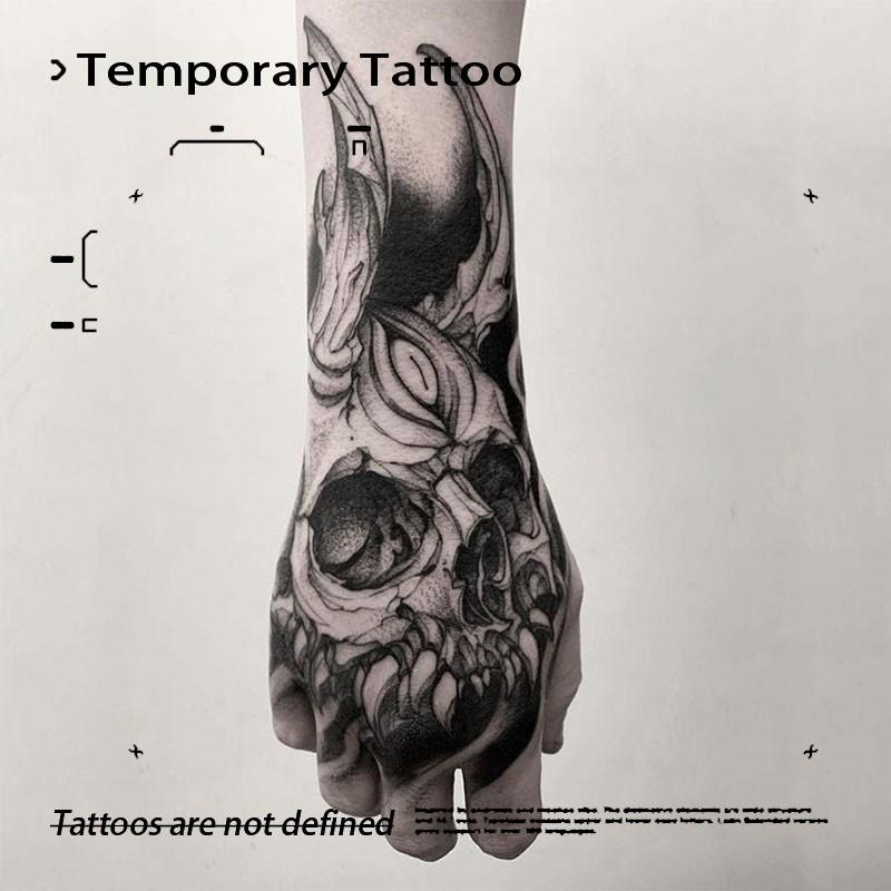 1pcs Dark Thorn Cross Angel Herbal Juice Tattoo Sticker Gothic Sexy Hot Girl Temporary Tattoo on Chest Waterproof Durable Fake Tattoo for Men and Women Halloween Party Gift Y2K