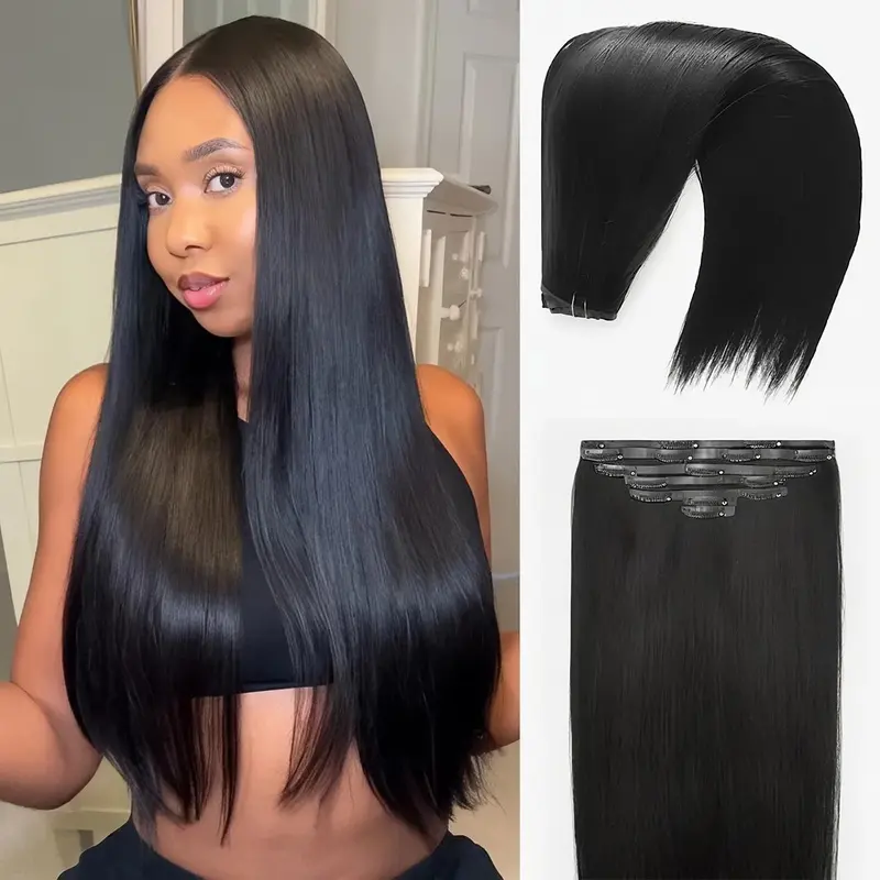 Mscoco Human Hair Clip In Extensions Seamless And Invisible  display picture 1