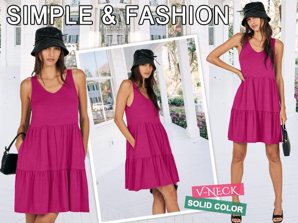 ANRABESS Womens Summer Casual Tank Dress Sleeveless V Neck T Shirt Sundress Flowy Tiered Swing Mini Beach Vacation Going Dresses Outdoor Womenswear ANRABESS Womens Summer Casual Tank Dress Sleeveless V Neck T Shirt Sundress Flowy Tiered Swing Mini Beach Vacation Going Dresses Outdoor Womenswear