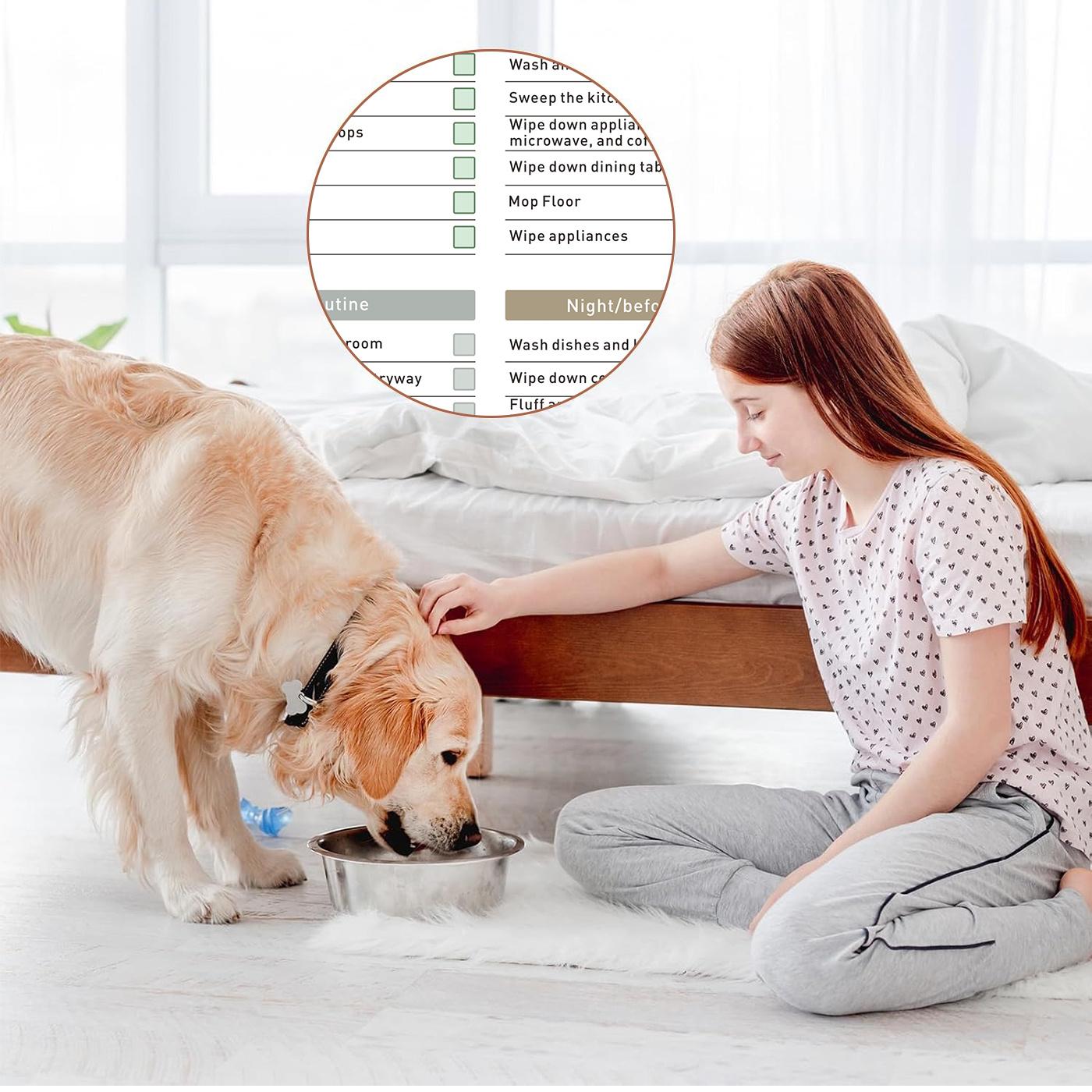 1pc ADHD Cleaning Planner Themed Academic Notebook, Decluttering Style - Floral-surrounded Text Title Pattern. Plan Specific Decluttering Tasks. Decluttering Notebook, Space Planning Notebook. Space Organization and Planning. 5.5x8.3 Inch Notebook