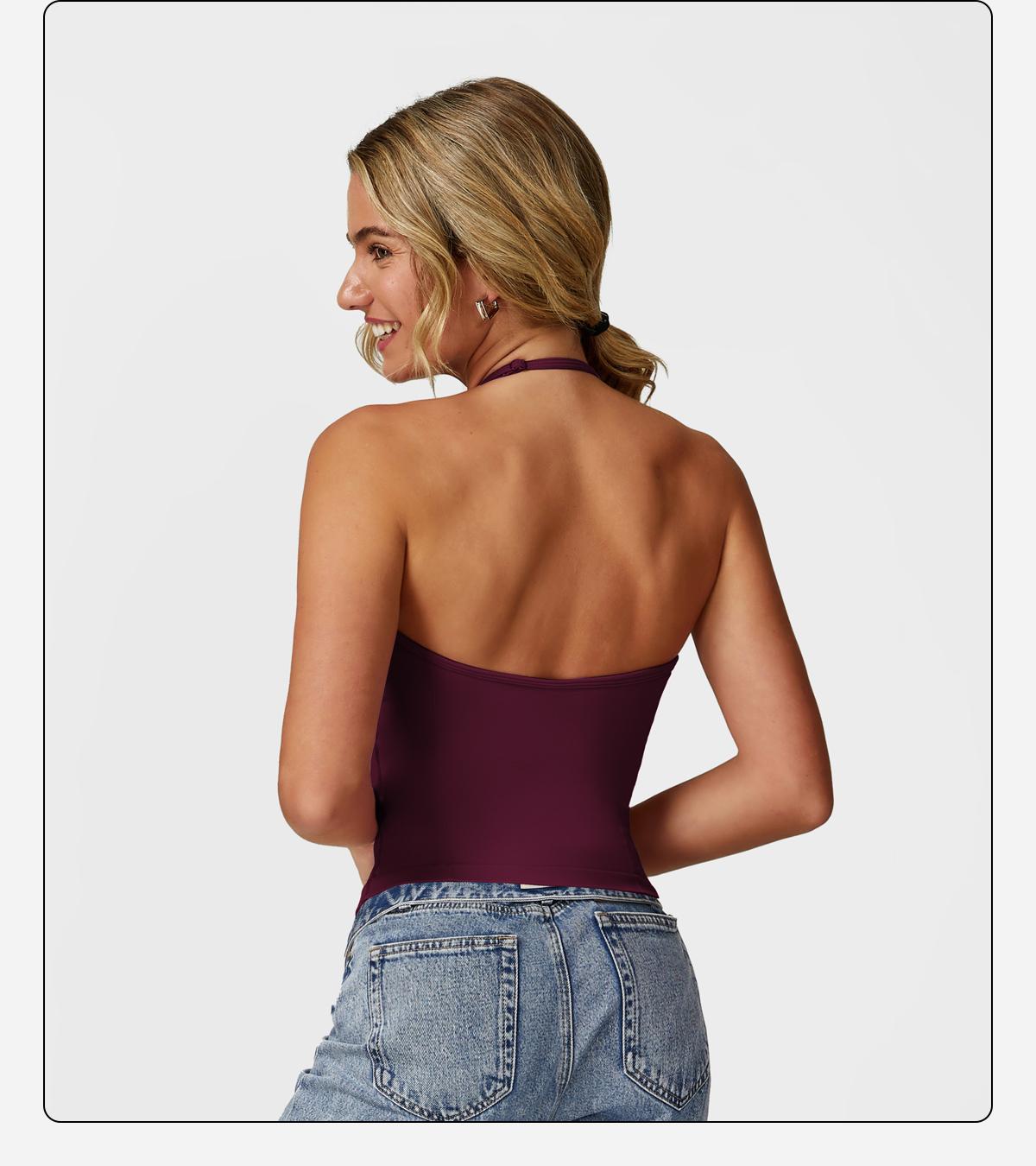 MFVIM Women's Fit Camisole with Built-in Bra Spaghetti Straps Basic Nylon Western Outfits Casual Sleeveless Cropped Tank Corset Spandex SpringStatements