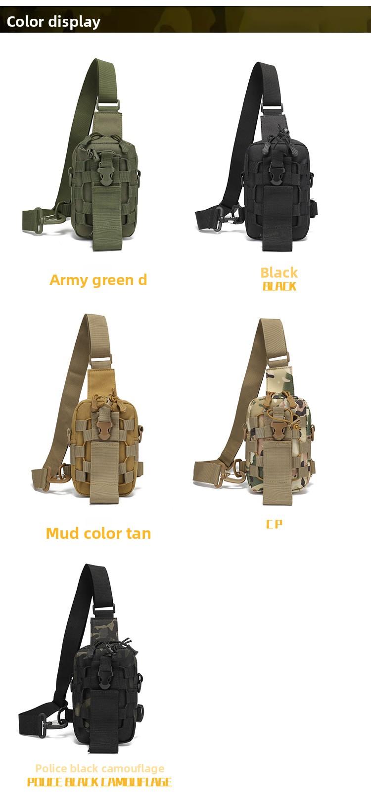 Outdoor Tactical Portable Breast Bag Multifunctional Kettle Bag Leisure Shoulder Crossbody Bag Mountaineering Cycling Travel Mobile Phone Bag