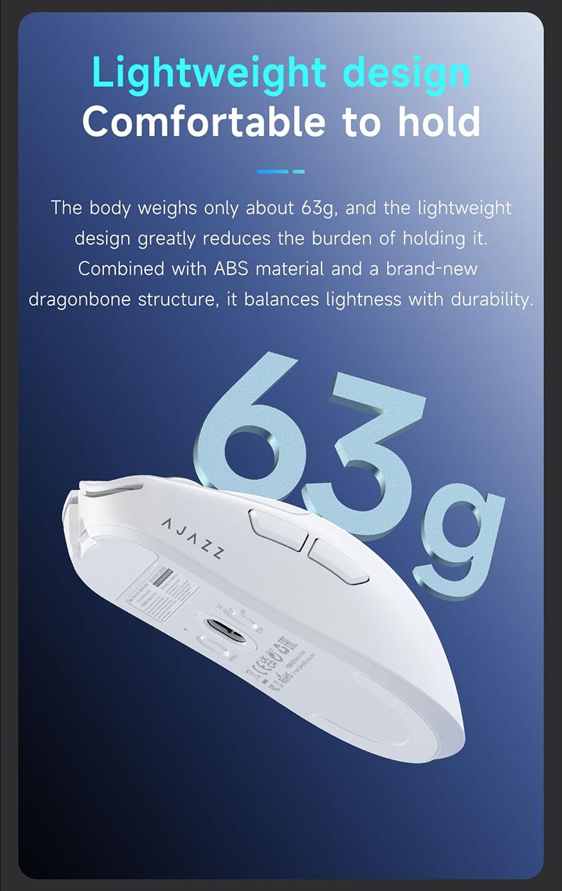 Mage Aj200 Nl Ai Mc Three-Mode Wireless Ai Mouse, Lithium Polymer Battery, Bluetooth-compatible Connectivity, Ergonomic Design, USB-C Charging