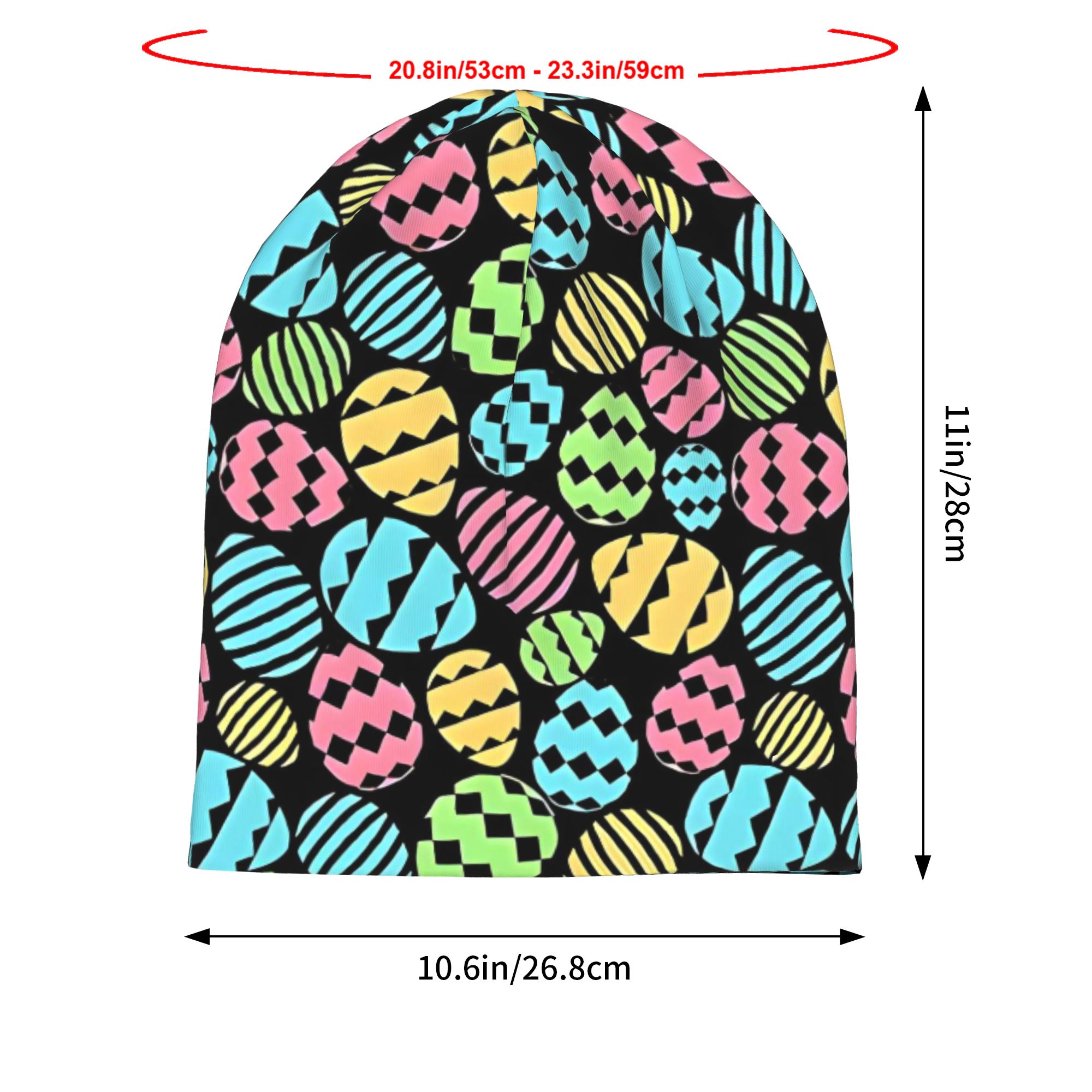 Fashionable Bonnets Featuring a Warm And Soft Design with an Easter Egg Pattern Perfect for Sports
