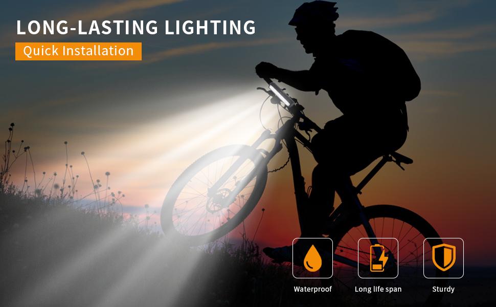 LED Bike Headlight,Waterproof Super Bright LED Bike Light USB Rechargeable Bicycle Front Headlight