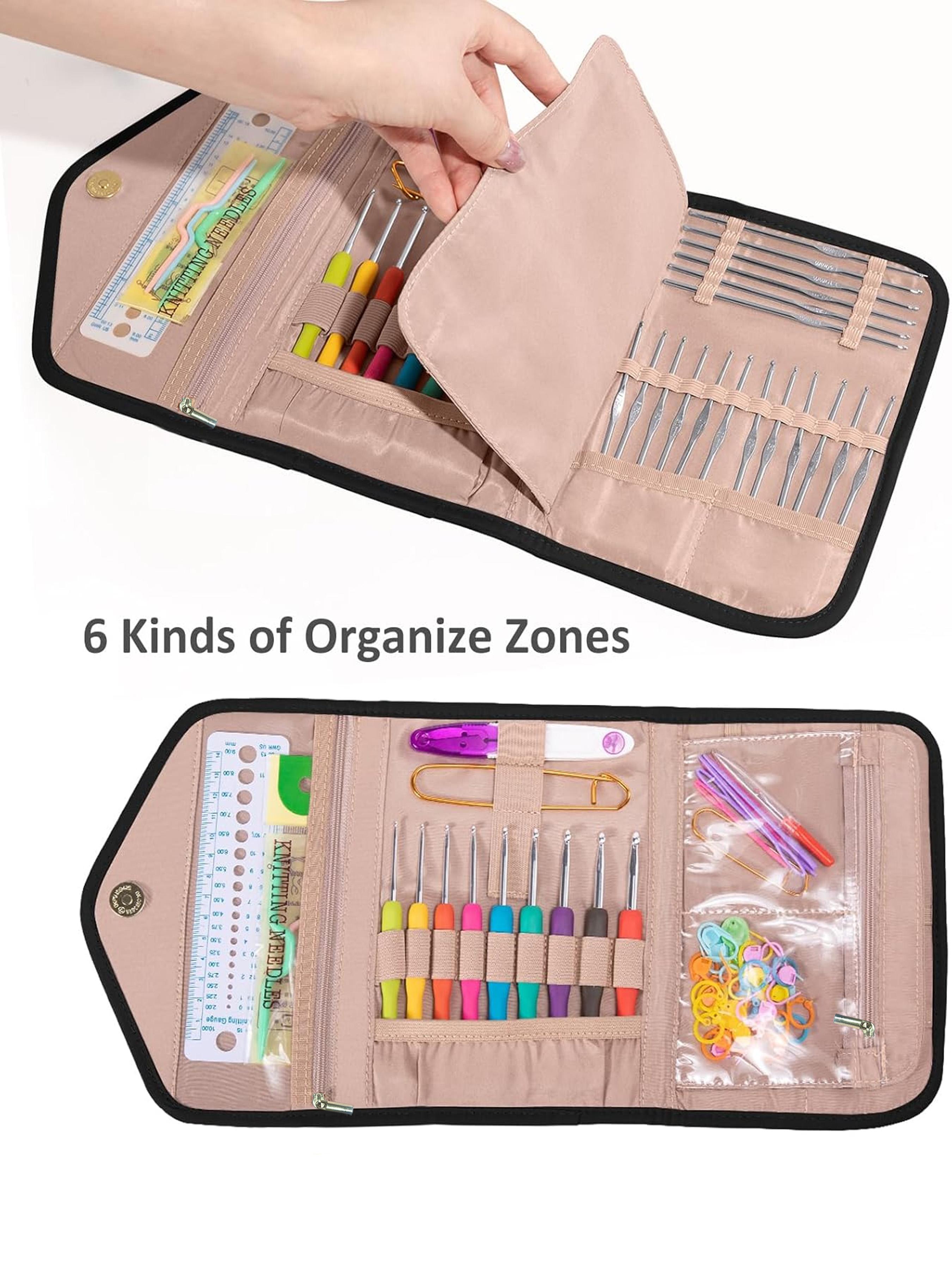 Crochet Hook Case - Foldable Organizer - Knitting & Crochet Supplies Holder