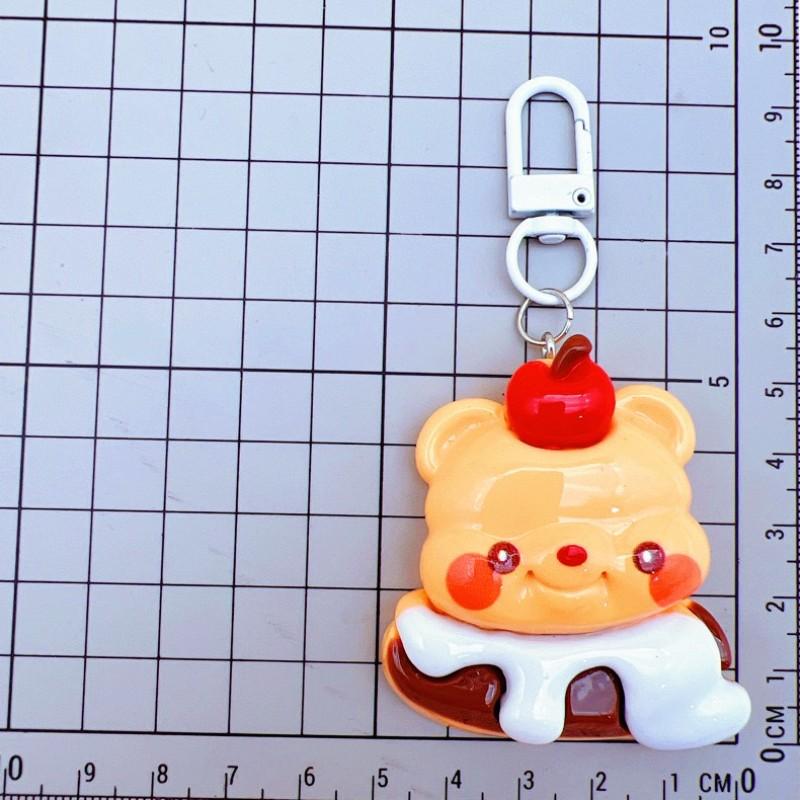 Cute Cartoon Butter Bear Resin Doll, DIY Keychain, Backpack Strap Accessory, Craft Material, Fun Decoration, Perfect Gift Idea