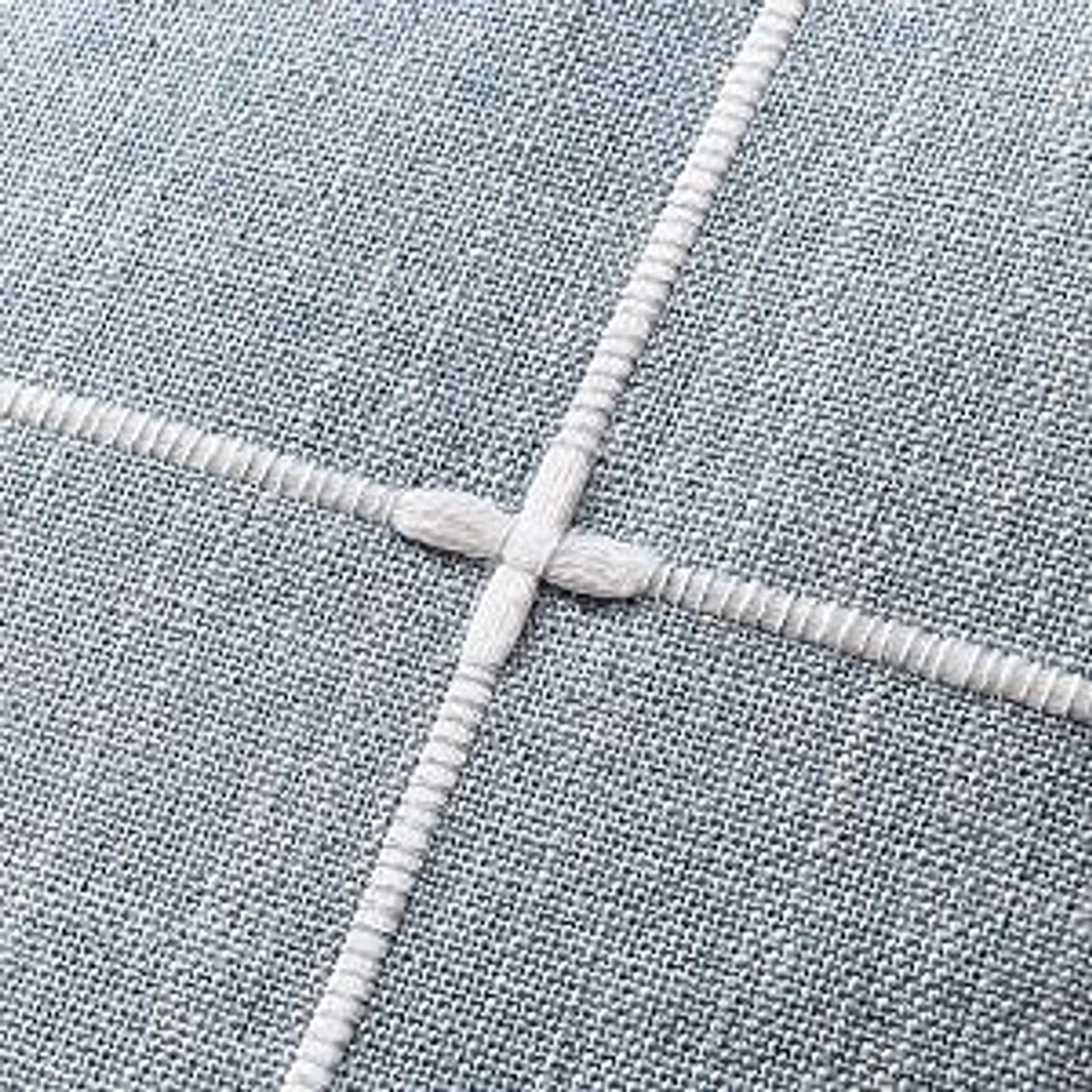 2-Pack Sage Green Grid Embroidery Throw Pillow Covers 18x18 Inch – Farmhouse Linen Checked Decorative Accent Cushion Covers, Home Decor for Sofa Bed Living RoomGift