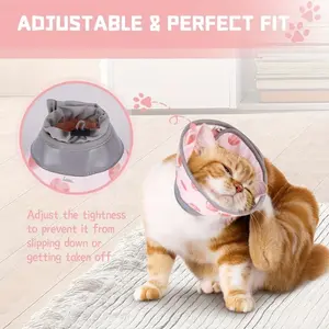Pet Neck Protection Collar, Post-Surgery Protective Cover, Anti-Chew Anti-Bite Head Harness, Soft Dog Collar Guard