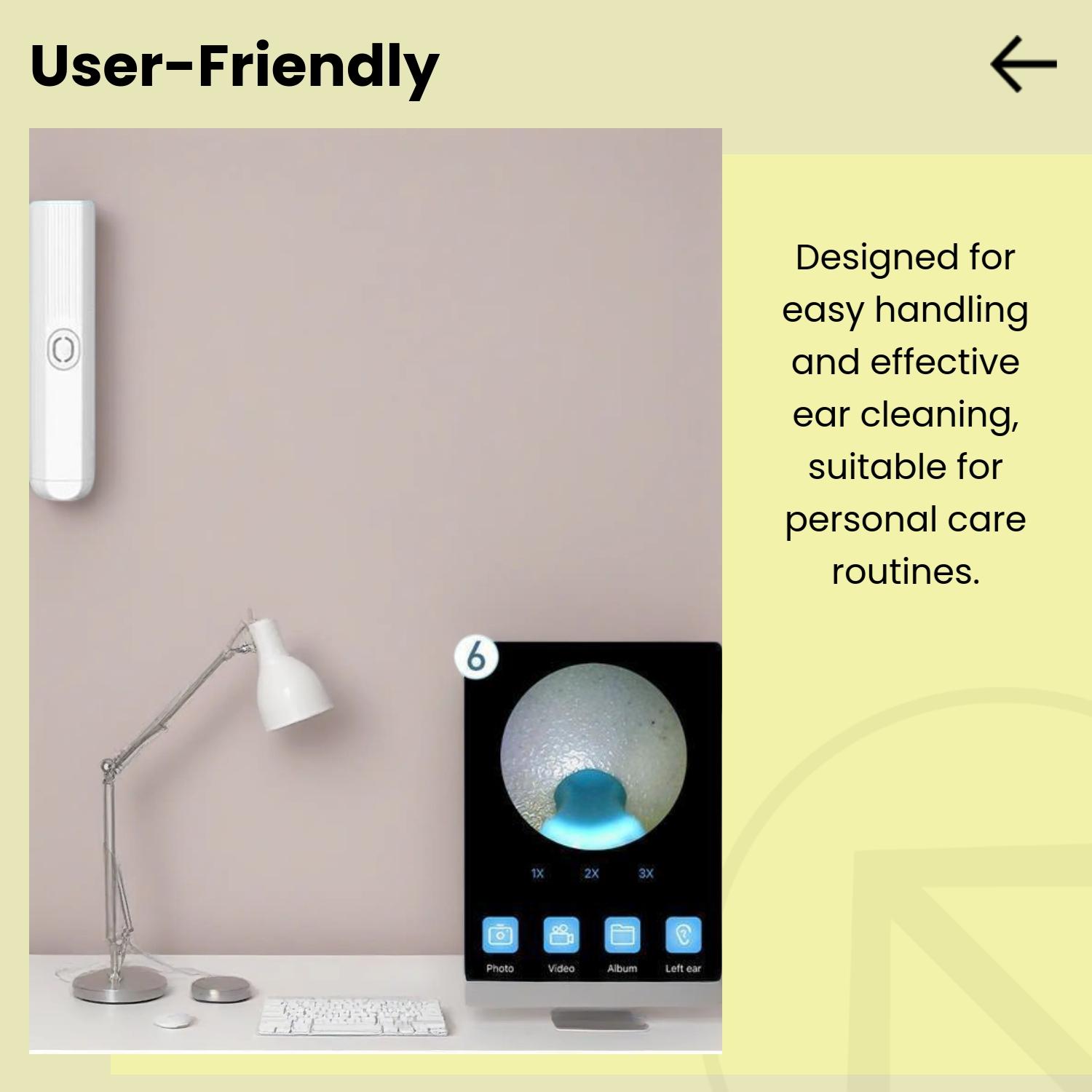 Ear Wax Cleaner with Camera and LED Light, Ear Wax Remover, Ear Pick Set, Complete Ear Cleaning Kit with 6 Spoons and 8 Tools, iOS and Android Compatible Personal Care