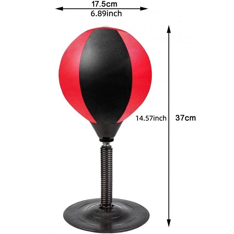 Speedball Boxing Stand Ball, PU Desktop Punching Bag, Inflatable Punching Ball, Ideal for Home Gym, Durable & Portable Design