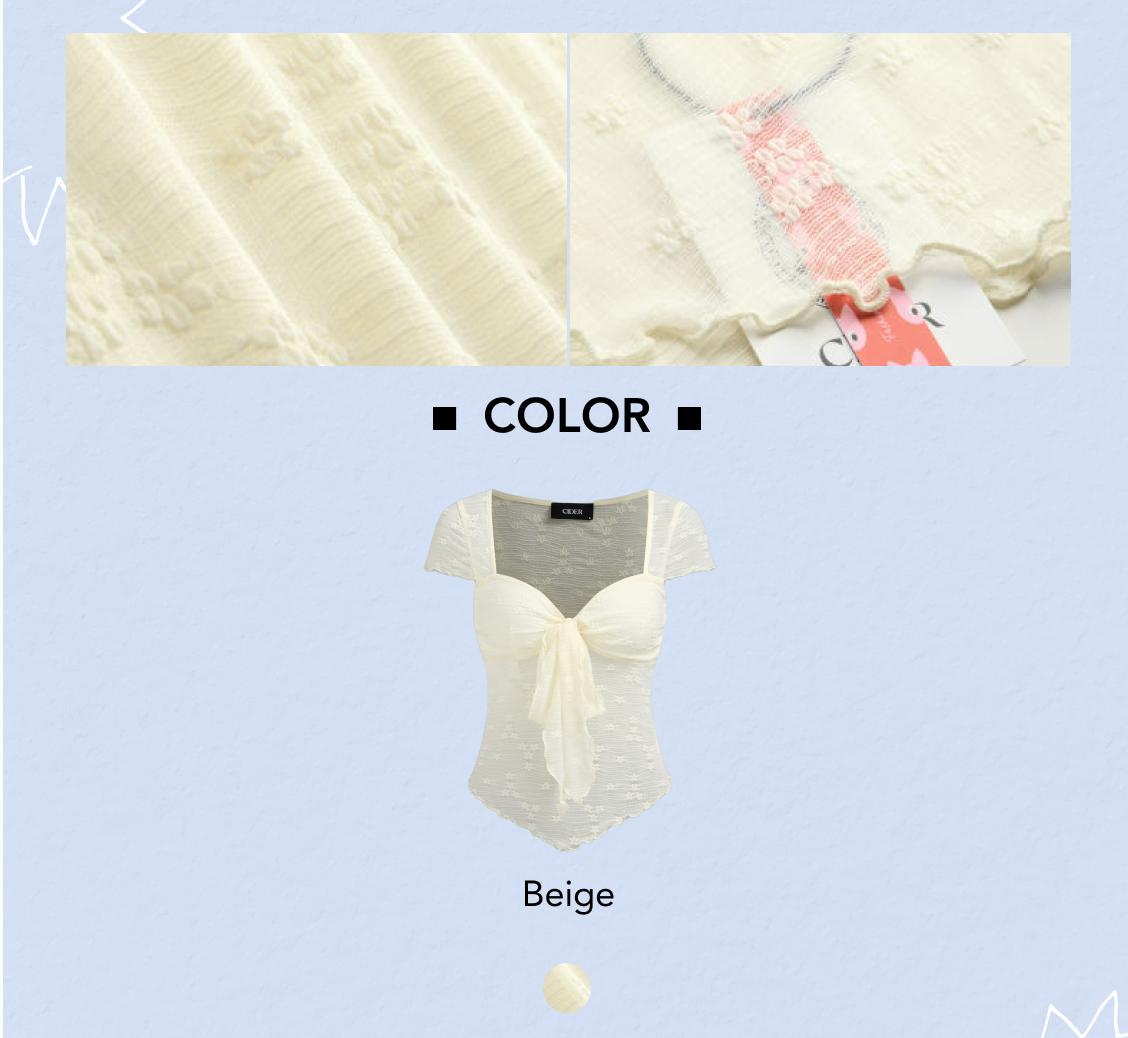 Cider [7 colors, size 0-10] Santorini Beach Vacation Floral Tie Front Tube Top, Short Sleeve Top