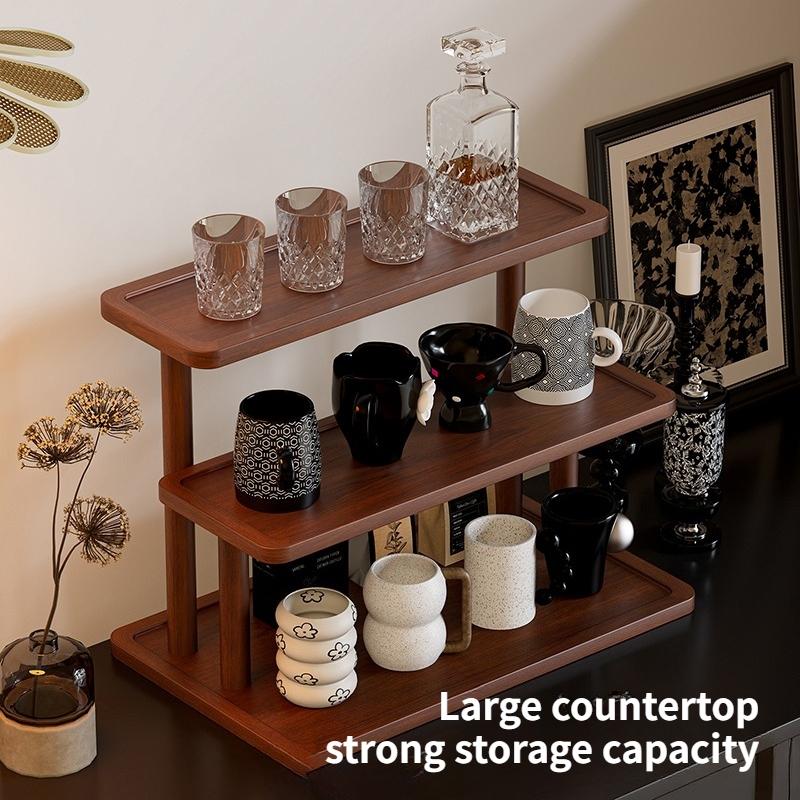 Multi-Layer Display Shelf, Display Stand, Home Storage Rack, Cup Holder, Key Organizer, Small Item Organizer, Space-Saving Design, Durable Material