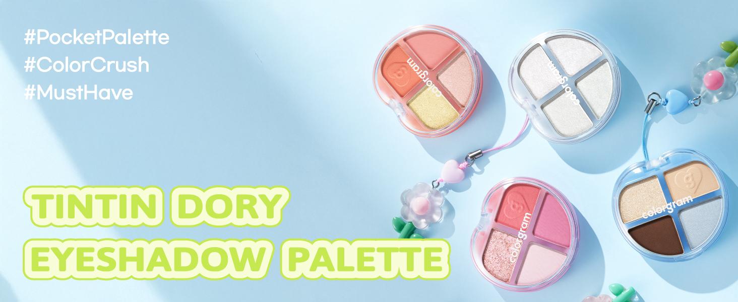 Colorgram Tintin Dory Eyeshadow Palette – versatile four-shade palette with smooth texture & lasting color