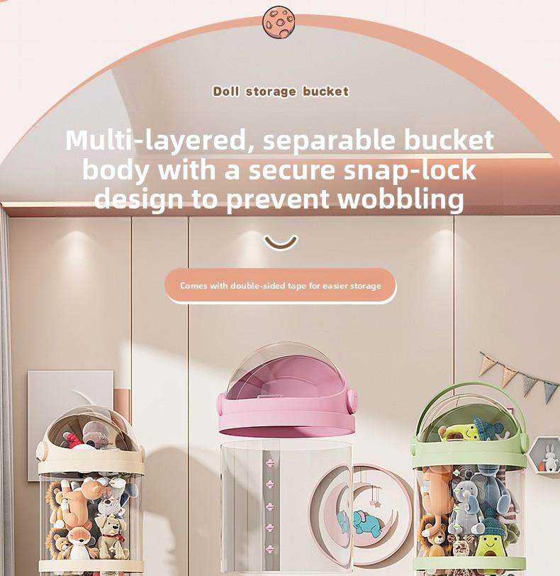 Miniature Figure Display Box Storage Box, Transparent Storage Rack for Small Collectibles and Plush Characters with Stackable Design