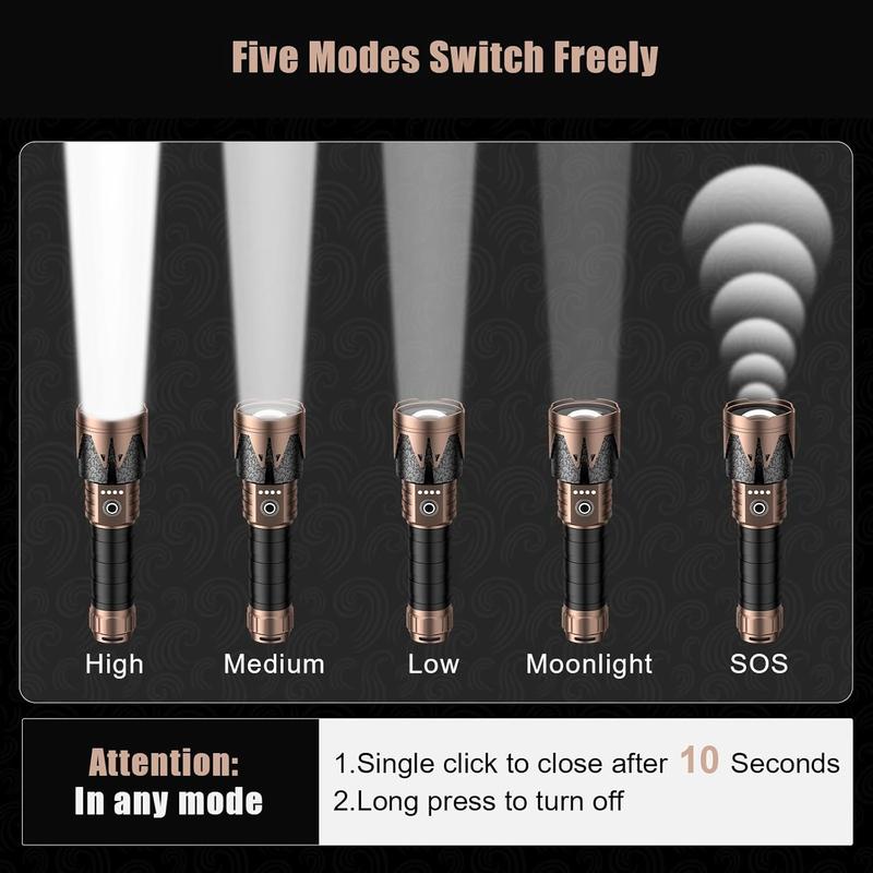 SKYFIRE 2000J Lucky Totem Bright Light Safe Ignition Outdoor Flashlight