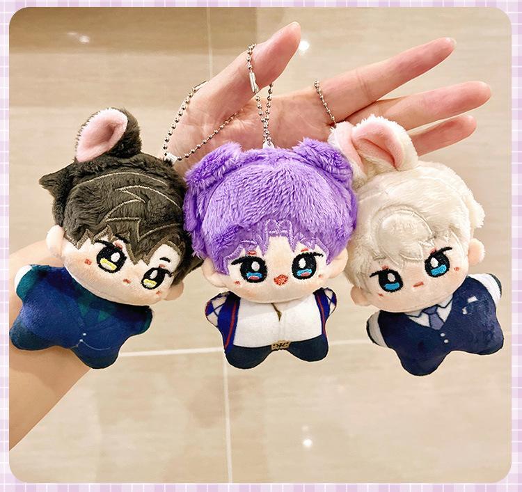 Love and deepspace; Anime Keychain Cosplay Rafayel; Xavier; Zayne; Accessories Plush Doll 10cm Soft Mini Plushie Dolls Pendant