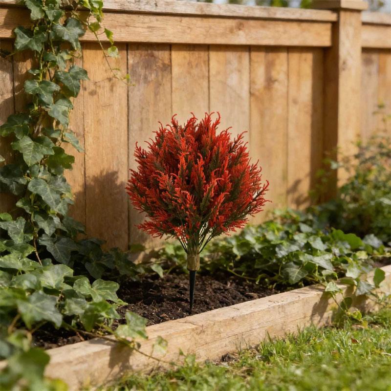 Simulated pine tree greenery planting, durable green artificial pine trees/anti-ultraviolet fake shrubs, suitable for all four seasons - holidays, Christmas, Valentine's Day and weddings - for outdoor and indoor use, courtyards, porches, garden decoration