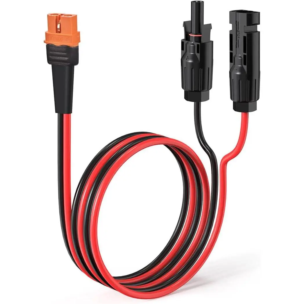 to XT60i Cable 10AWG 2FT for Station |   XT60i charging cable with stranded tinned copper wire for generators, battery charging, and off-grid.